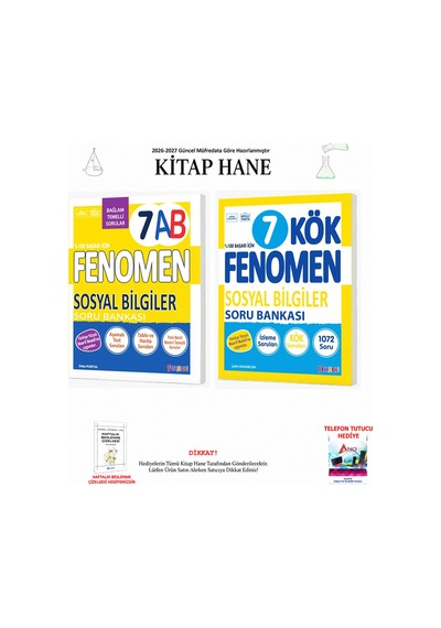 Fenomen 7. Sınıf Sosyal A-b Sb + Kök Sosyal Sb 2 Kitap Seti