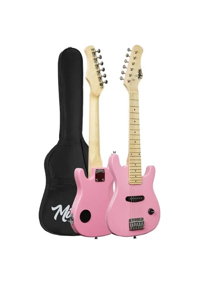 Midex Ceg-30pk 4-6 Yaş Çocuklar İçin Amfili Full 1/4 30 İnç Elektro Gitar Seti Pembe