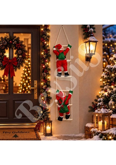 Yılbaşı Tırmanan Noel Baba 125 Cm 2li