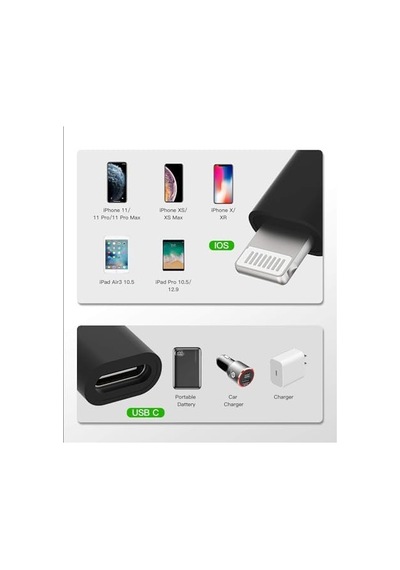 Lightning To Usb Type C Dönüştürücü Adaptör X 2 Adet Iphone & Ipad Uyumlu/ 14'e Kadar Uyumlu