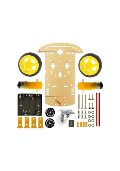2wd Çok Amaçlı Mobil Robot Araba Platformu Kendin Yap Kiti Redüktörlü Motor Ve Şase Seti Demonte Montesiz