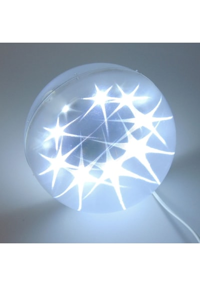Yıldız Animasyonlu Beyaz Led 1 Top Işık Disko Küre Aydınlatma 220