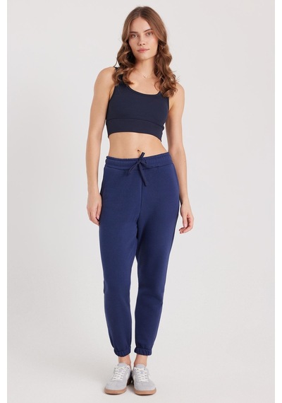 Tudors Kadın Slim Fit Dar Kesim Bisiklet Yaka Kalın Askılı Esnek Lacivert Spor Atlet-37806 Lacivert