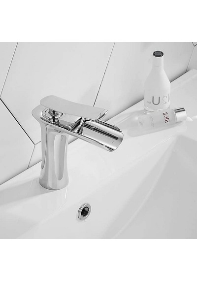 Edge Kısa Lavabo Bataryası Parlak Krom