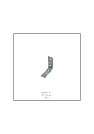 Köşe Gönye, Sac Gönye, 15 X 45 Mm 10 Adet Metalik