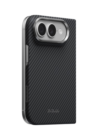 Apple Uyumlu iPhone Duo Kılıf M-safe Özellikli 600d Aramid Karbon Fiber Edge Black-grey Twill Kapak Siyah-gri Siyah - Gri