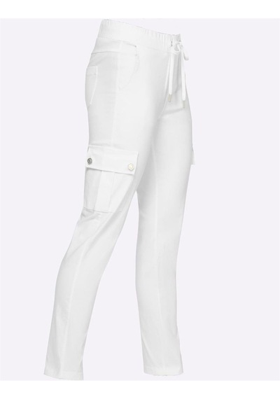 Bulalgiy Kadın Beyaz Kargo Pantolon - Bga451916 Beyaz