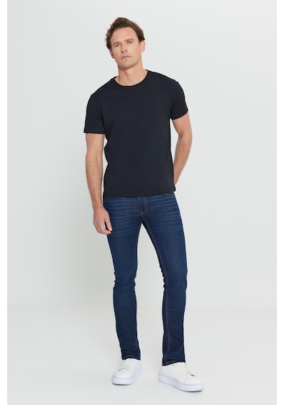 AC&Co / Altınyıldız Classics 4A4800000001SYHXS Slim Fit Bisiklet Yaka Kısa Kol Pamuklu Erkek Tişört Siyah