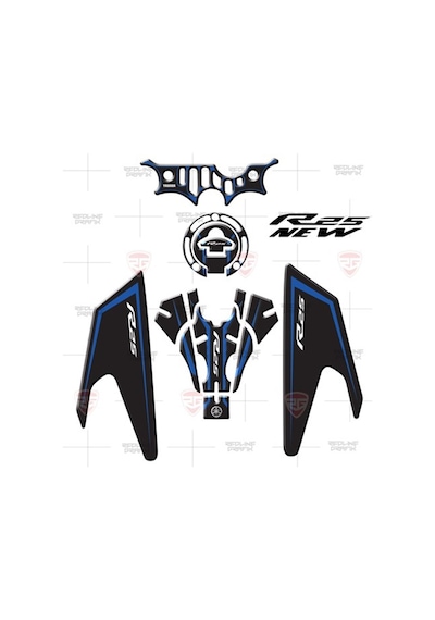 Kasa R25 Tank Pad Seti 5 Parça Özel Üretim Race Blue