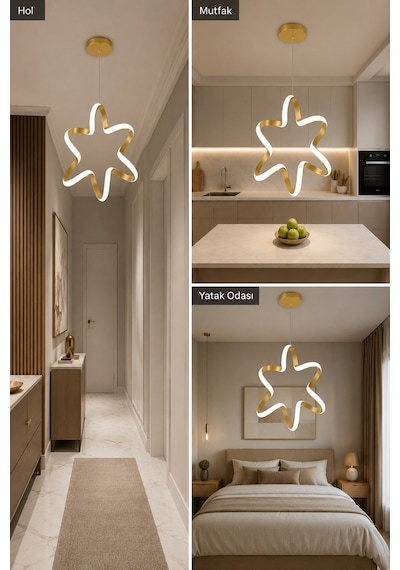 AvizeGO Yalven Led Sarkıt Avize Beyaz Işık Eskitme
