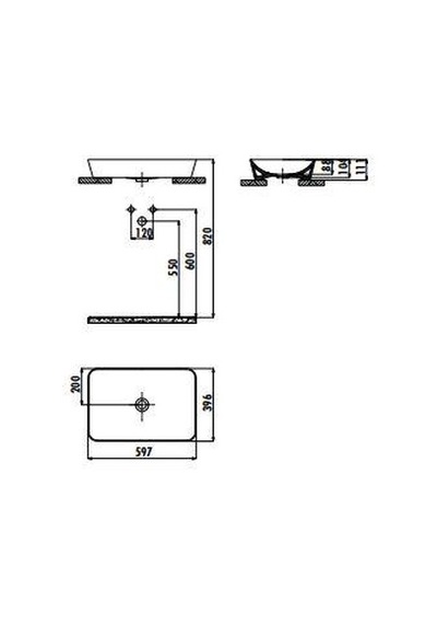 Creavit Ultra 60 CM Tezgah Üstü Çanak Lavabo (Antrasit Mat) Ul060