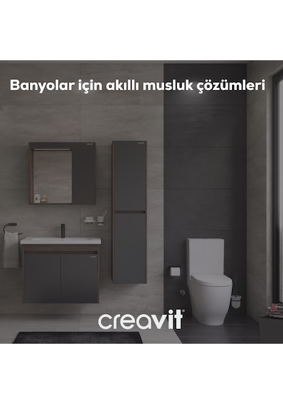 Creavit Aç Kapa Ara Musluk 1/2 - 3/8 Krom Ms.jk001