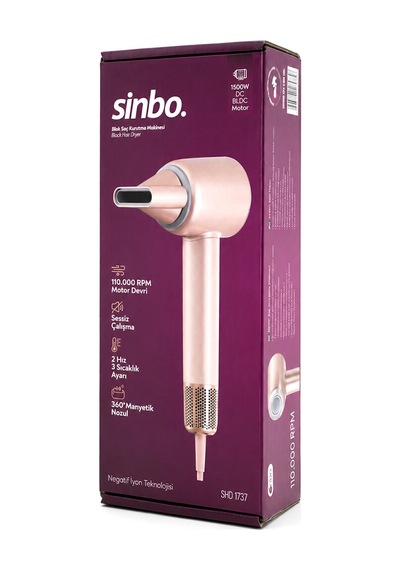 Sinbo Saç Kurutma Ve Şekillendirme Makinesi - Şampanya Rengi - 1500w