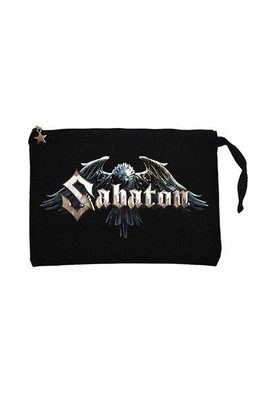Sabaton Eagle Siyah Clutch Astarlı Cüzdan / El Çantası Siyah