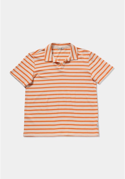 Colin's Colins Regular Fit Polo Yaka Çizgili Erkek Turuncu Kısa Kol Tişört Cl1080251 Q1.v2 Ora