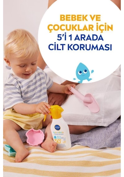 Nivea Sun Bebek ve Çocuk 270 ml 50 Faktör Güneş Spreyi