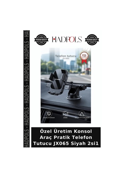 Özel Üretim Konsol Araç Pratik Telefon Tutucu Jx065 Siyah 2si1