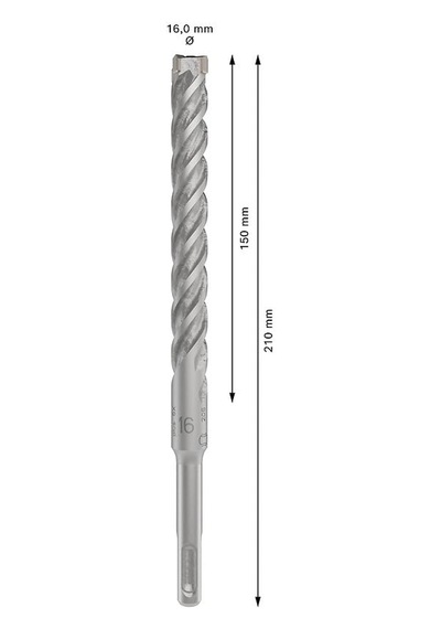 Bosch 1x Pro Sds Plus-5x Kırıcı Delici Delme Ucu Donatılı Beton, Beton, Ø 16,00 Mm, Professional Aksesuar Kırıcı Delici