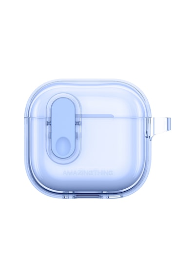 Apple Uyumlu AirPods 4 Kılıf Amazingthing Magnetik Kilit Tasarımlı Minimal Serisi Kılıf Mavi