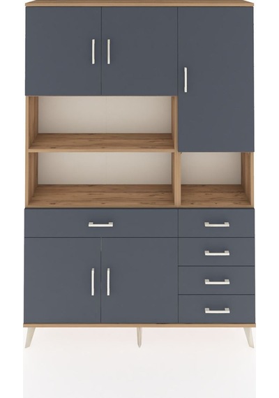 Arges Dolap 9 Raflı 5 Çekmeceli 5 Kapaklı 132x30x195 Çam-antrasit/antrasit Antrasıt/antrasıt Arges Dolap 9 Raflı 5 Çekmeceli 5 Kapaklı 132x30x195 Çam-antrasit/antrasit Antrasıt/antrasıt