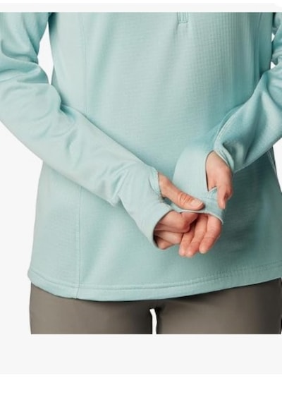 Columbia Kadın Park View Izgara Fleece Yarım Zip Mavi