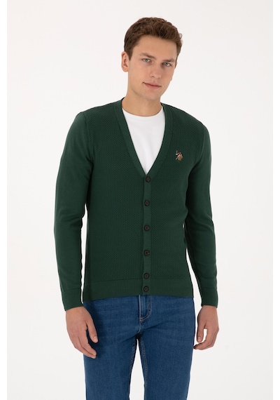 U.s. Polo Assn. Erkek Koyu Yeşil Hırka Triko 50307952-vr079 Koyu Yesıl