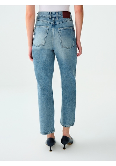 Straight Regular Fit Kadın Pantolon Denim