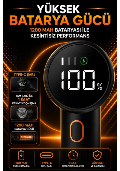 Şarjlı Dijital Tüy Ve Tiftik Temizleyici Led Ekranlı Type C Kumaş Tüy Toplayıcı