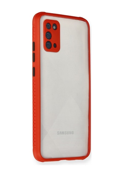 Samsung Uyumlu Galaxy A02s Uyumlu Kılıf Miami Şeffaf Silikon - Kırmızı