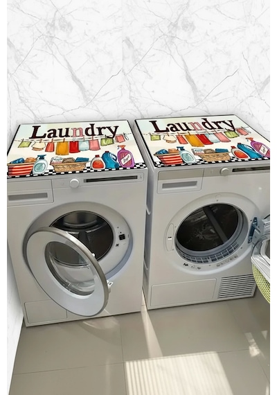 Valerine Life Çamaşır Kurutma Makinesi Matı Örtüsü 60x60cm Kaymaz Sıvı Geçirmez Silinebilir 27251005 Siyah
