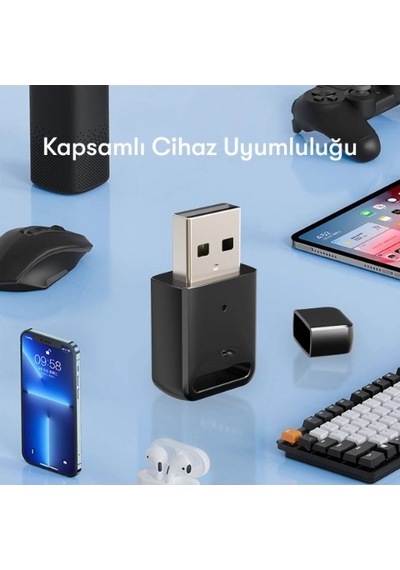Bluetooth Kablosuz Mini Araç Kiti Wireless Usb Aux Dönüştürücü + Bilgisayar Laptop Aktarıcı Çevirici