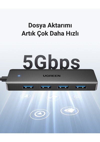 UGREEN 4-in-1 4xUSB-A to USB-A Port Çoklayıcı Hub, 25851