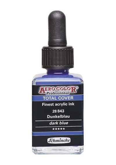 Schmincke Aero Color Akrilik Mürekkep 28 Ml. 843 Dark Blue Diğer