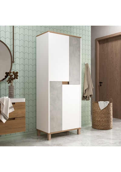 Robin Home Alaska Çok Amaçlı Dolap Mutfak Kiler Erzak Banyo Dolabı 175cm Sepet-beyaz-taş Beyaz Robin Home Alaska Çok Amaçlı Dolap Mutfak Kiler Erzak Banyo Dolabı 175cm Sepet-beyaz-taş Beyaz