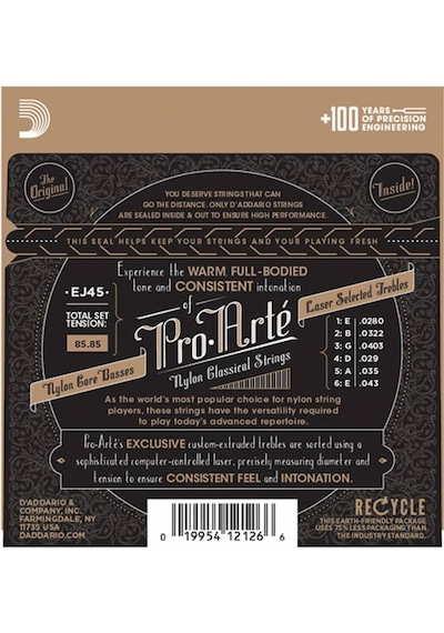 D'addario Pro Arte Ej45 Klasik Gitar Takım Tel