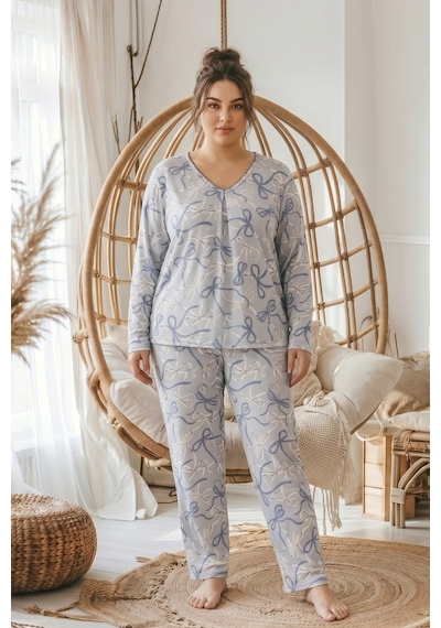 Siyah İnci Desenli Büyük Beden Battal Boy Viskon Örme Pijama Takım 26224851 Çok Renkli Siyah İnci Desenli Büyük Beden Battal Boy Viskon Örme Pijama Takım 26224851 Çok Renkli