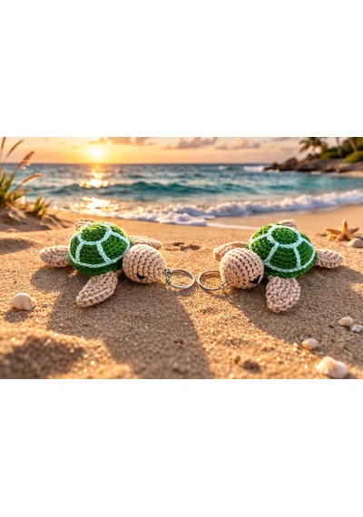 Caretta Örgü Anahtarlık Gümüş