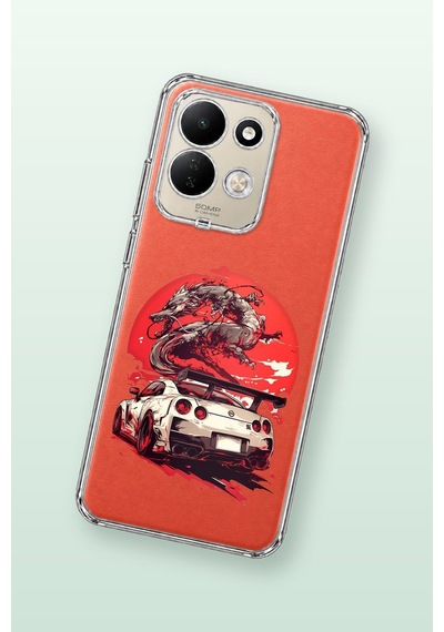 Redmi 17 4g/5g Uyumlu Gtr Ejderha Tasarımlı Baskılı Silikon Kılıf