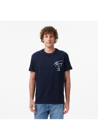 Tommy Hilfiger Regular City Sign Erkek Mavi T-shirt Dm0dm22553 545591