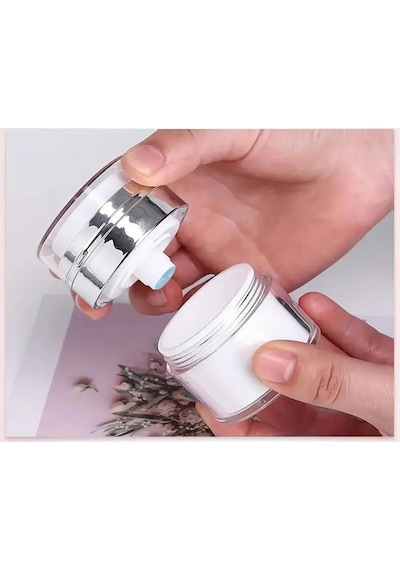 Hava Almayan Basınçlı Hava Geçirmeyen Krem Losyon Kavanozu 50 Ml Şeffaf 6 X 6 X 8 Tekli Krem Kavanoz