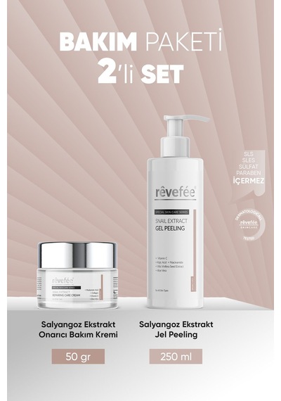 Salyangoz Ekstraktlı Onarıcı Bakım Kremi & Salyangoz Ekstraktlı Jel Peeling