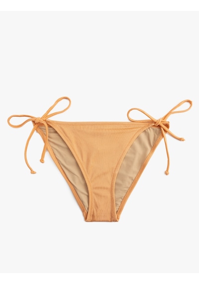 Koton Astarlı Parlak Yanları Bağlamalı İpli Bikini Altı Turuncu 5sak00044mm Turuncu