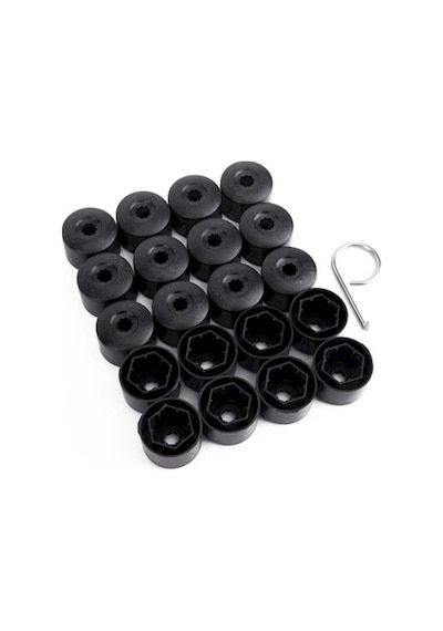 Otozet - Vw Passat Bijon Civata Kapağı Siyah Renk 20 Adetli Set 17mm 1k06011739b9