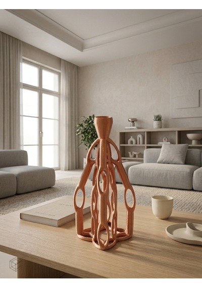 3D Bakır Şamdan Mumluk