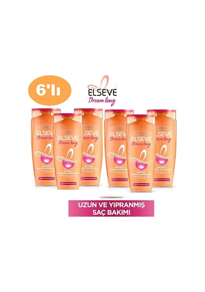 Elseve Dream Long Onarıcı Bakım Şampuanı 6x390 ML