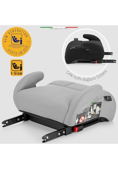 Elele Robustofix I-size Yükseltici Oto Koltuğu İsofix 125-150 Cm 15-36 Kg Siyah