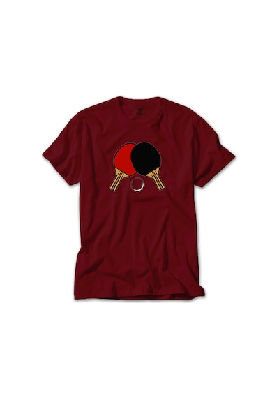 Ping Pong Rackets Colored Kırmızı Tişört