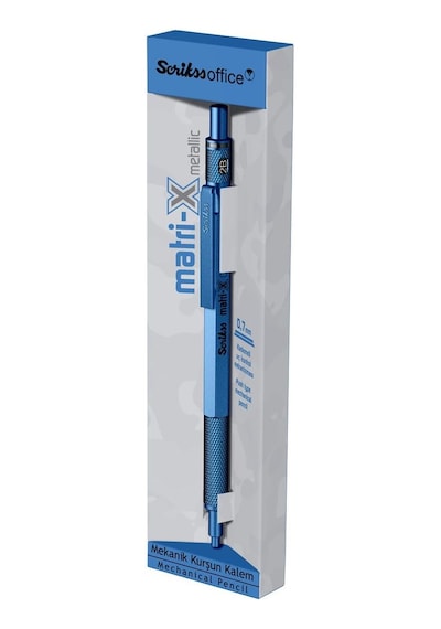 Scrikss Matri-x Versatil 0.7 Mm Metalik Mavi Şeffaf Amb.