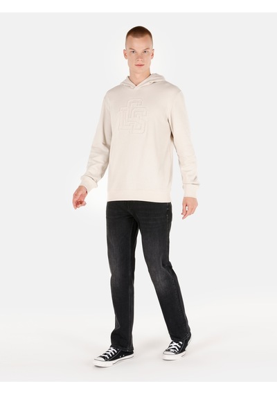 Colin's Colins Normal Kesim Kapüşonlu Baskılı Bej Erkek Sweatshirt Cl1069832 Lıght Beıge Colin's Colins Normal Kesim Kapüşonlu Baskılı Bej Erkek Sweatshirt Cl1069832 Lıght Beıge