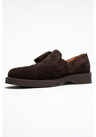 Luvishoes Luvi Shoes Alex Kahverengi Süet Hakiki Deri Püsküllü Lastikli Kadın Loafer Ayakkabı Kahve Süet Luvishoes Luvi Shoes Alex Kahverengi Süet Hakiki Deri Püsküllü Lastikli Kadın Loafer Ayakkabı Kahve Süet